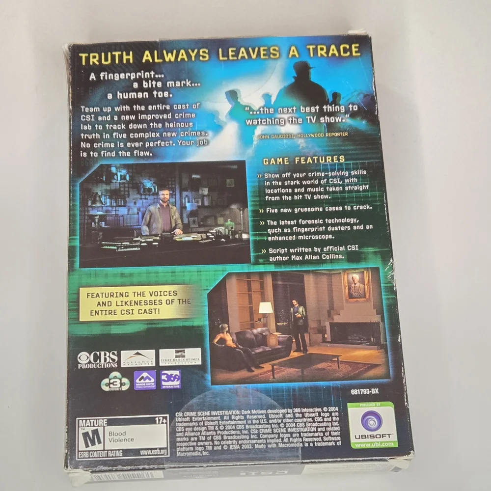 CSI Dark Motives PC Game Complete 3 Disc Set w Case Manual